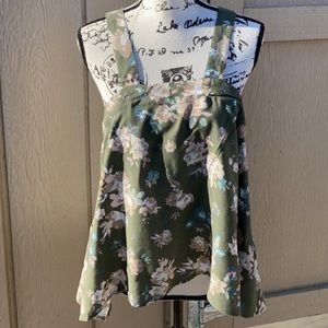 O’Neill Olive Green Floral Tank